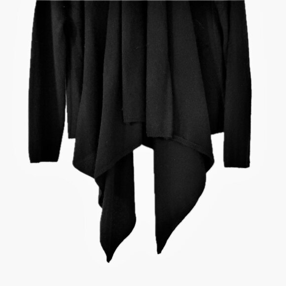 Tahari Black 100% Cashmere Flyaway Cardigan Sweater Women's M - Picture 6 of 7